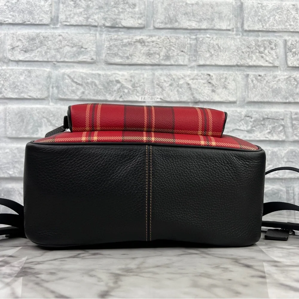 Coach Court Backpack With Tartan Plaid Print - Picture 8 of 16